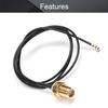 Othmro 2Pcs RF1.37 Soldering Wire Outer Screw Inner Needle SMA Female Connector Cable WiFi Pigtail Cable 0.5M Long Power Adapter Cable for Electronic Measuring Instrument Black view 4