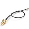 Othmro 1Pcs RF1.37 Soldering Wire Outer Screw Inner Needle SMA Female Connector Cable WiFi Pigtail Cable 0.15M Long Power Adapter Cable for Electronic Measuring Instrument Black view 1