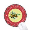 Boom Gas Clouds Mouse Pad Merry Christmas Round Rubber view 1