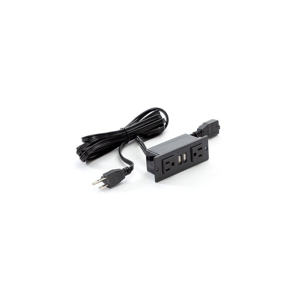 Safco Power Module with 2 Power and 2 USB Outlets, 1 Daisy Chain
