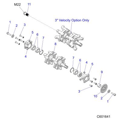 Polaris 1523109 ASM-Bearing DBL Thru Holes Part