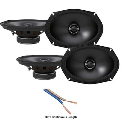 Alpine ALP19-S-S69 Car Audio Type S Series Speakers 6x9 Coaxial 340W Speaker Pair and HA-SW16BLU-5 Foot (Multiple Qty = Continuous Length)