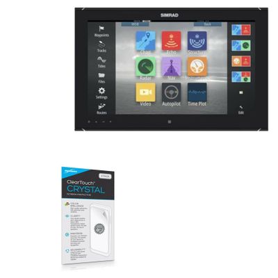 BoxWave Screen Protector Compatible with Simrad MO16-T - ClearTouch Crystal (2-Pack), HD Film Skin - Shields from Scratches