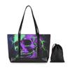 ALAZA Sugar Skulls Laptop Tote Bag,Fits 15.6 Inch Laptop,Womens Lightweight Canvas Leather Tote Bag Shoulder Bag view 2