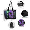ALAZA Sugar Skulls Laptop Tote Bag,Fits 15.6 Inch Laptop,Womens Lightweight Canvas Leather Tote Bag Shoulder Bag view 4