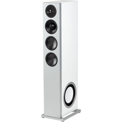 Definitive Technology D17 Demand Series Modern High-Performance 3-Way Tower Speaker (Left-Channel) - Single, White | Dual 10 Passive Bass Radiators