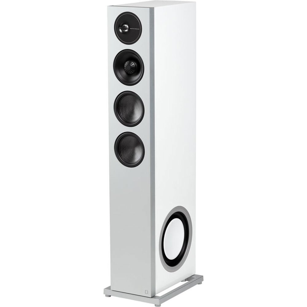 Definitive Technology D17 Demand Series Modern High-Performance 3-Way Tower Speaker (Left-Channel) - Single, White | Dual 10 Passive Bass Radiators