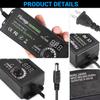 Facmogu 9V-24V 3A 72W Adjustable Power Adapter with LED Display, Multi-Voltage 100V-240V AC to DC 9V 12V 15V 16V 18V 19V 20V Universal AC/DC Variable Power Supply, Various Voltage AC to DC Converter view 2