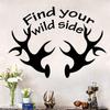 Find Your Wild Side Quote Cabin Hunting Camp Camping Scenery Vacation Quotes Wall Decal Sticker Vinyl Art Mural for Girls / Boys Campers Home Room Walls Bedroom House Decor Decoration (35x40 inch) view 4