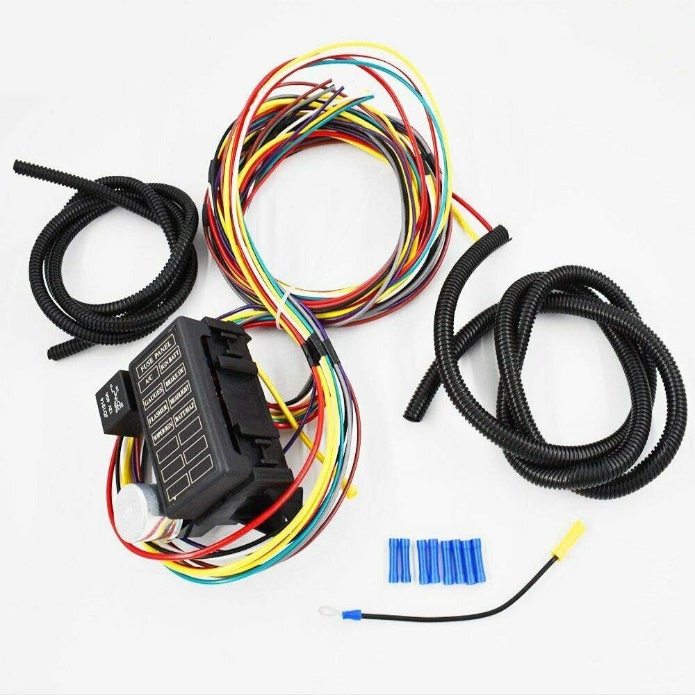 8 Circuit Universal Wire Harness Muscle CAR HOT Rod Street Rod Rat Rod New
