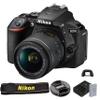 Nikon D5600 DSLR Camera with 18-55mm VR and 70-300mm Lenses + 128GB Card, Tripod, Flash, and More (20pc Bundle) (Renewed) view 2