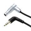 Alvin's Cables Tentacle Sync Adapter Cable Tentacle Timecode Generator 3.5mm to ARRI Alexa Sound Devices 5 Pin Connector 12 o'clock Up Direction view 3