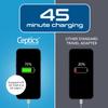 Ceptics US to India Plug Adapter, Type D Plug Adapter QC 3.0 & PD, Safe Dual USB & USB-C 18W, Fast Charging - Powerful 2 USA Sockets - Use in Pakistan Nepal Sri Lanka - AP-10 view 4