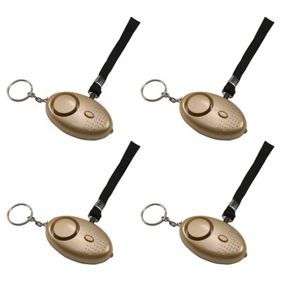 Othmro Safe Sound Personal Alarm 4 Pack 120DB Personal Security Alarm Keychain with LED Lights, Emergency Safety Alarm for Women, Men, Children, Elderly Gold