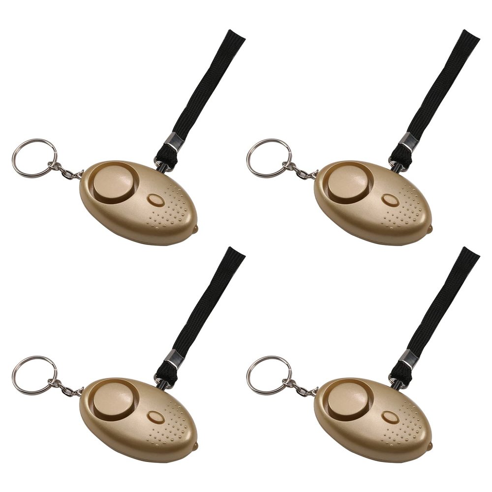 Othmro Safe Sound Personal Alarm 4 Pack 120DB Personal Security Alarm Keychain with LED Lights, Emergency Safety Alarm for Women, Men, Children, Elderly Gold