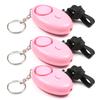 Othmro 3Pcs 120DB Personal Security Alarm Keychains Safe Sound Personal Alarms with LED Lights Emergency Safety Alarm Keychains for Women Men Children Elderly Bags Backpacks Suitcases Pink view 1