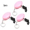 Othmro 3Pcs 120DB Personal Security Alarm Keychains Safe Sound Personal Alarms with LED Lights Emergency Safety Alarm Keychains for Women Men Children Elderly Bags Backpacks Suitcases Pink view 2