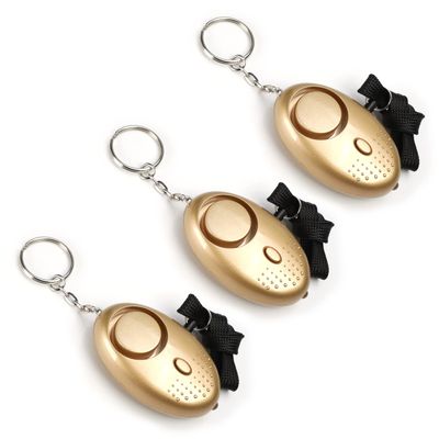 Othmro 3 Pack 120DB Personal Alarm with LED Lights, Emergency Safety Alarm for Women, Men, Children, Elderly Gold