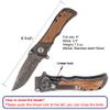 Fanfoobi Engraved Hunting Pocket Knife with Letter T(from Alphabet 26 A-Z) Boyfriend Gifts, Husband Birthday, Anniversary For Men view 2