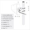 10 dBi Wideband Directional Antenna High Gain Log Periodic Antennas 50 Ohm 3G/4G/LTE/Wi-Fi Universal Fixed Mount Yagi Antenna (698-2700 MHz) view 2