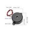 Fielect 2Pcs DC 12V 90dB Active Electronic Buzzer Alarm Sounder Intermittent Sound Beep Speaker 2.32x0.95cm FSD-4218 view 2