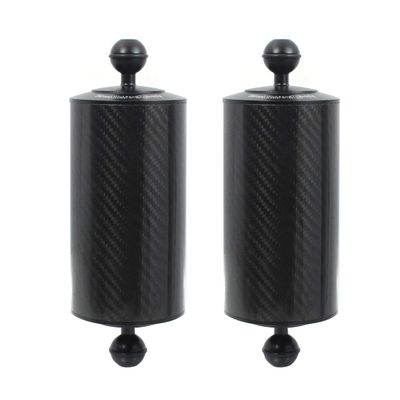 BGNING Carbon Fiber Float Arm Aquatic Dual Floating Ball Arm Extend Bracket Diving Buoyancy Arm D80MM for Underwater Camera Diving Tray (2pcs 8inch)