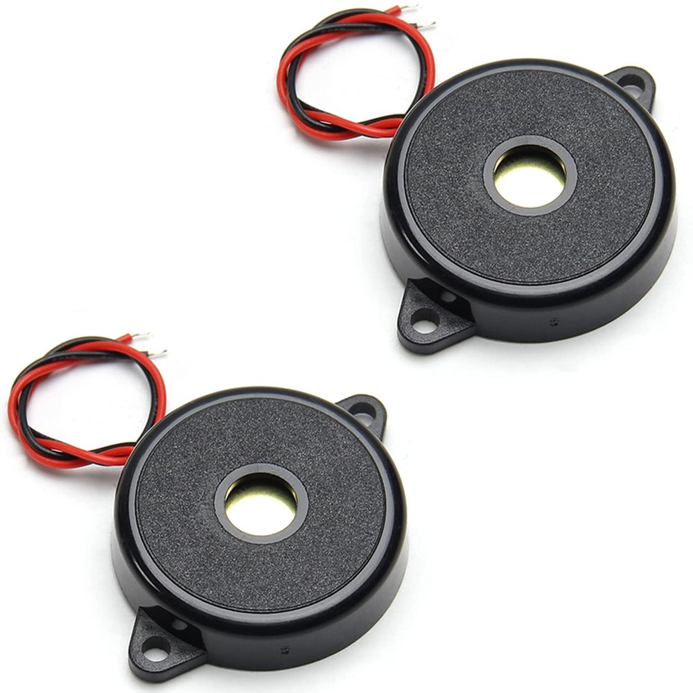 Fielect 2Pcs DC 5V 80dB Electronic Buzzer Passive Piezo Buzzer Electronic Buzzerphone Beep Tone Speaker Alarm