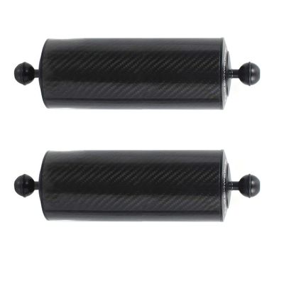 BGNING Carbon Fiber Float Arm Aquatic Dual Floating Ball Arm Extend Bracket Diving Buoyancy Arm D80MM for Underwater Camera Diving Tray (2pcs 10inch)