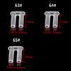 YouU 100 Pcs Clear Plastic Compression Sleeves for Rimless Glasses Fixing Accessories Tools(1.4/1.5/1.6 * 0.8 * 7.0mm) (1.4 * 0.8 * 7.0mm) view 3