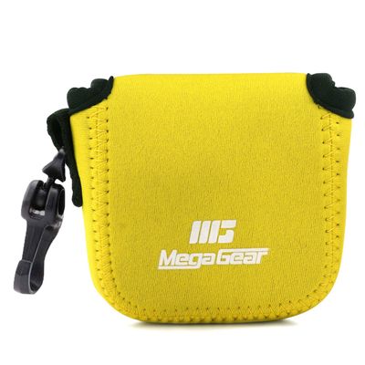 MegaGear Ultra Light Neoprene Camera Case Compatible with GoPro Hero9, Hero8, DJI Osmo Action, Sony RX0 II, GoPro Hero 7, Sony RX0 1.0, Yellow (MG1852)