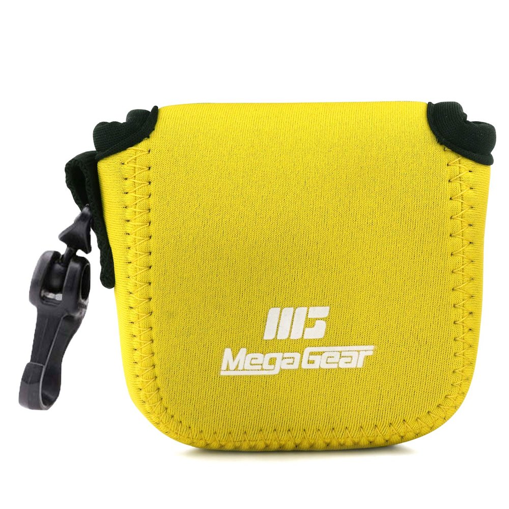 MegaGear Ultra Light Neoprene Camera Case Compatible with GoPro Hero9, Hero8, DJI Osmo Action, Sony RX0 II, GoPro Hero 7, Sony RX0 1.0, Yellow (MG1852)
