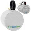 SoundCover White 600D Marine Wake Tower Speaker Covers Small (H 7.9" W 7.9" D 8.3") Weather-Resistant Covers for Marine & ATV Speakers view 1