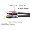 Tisino 1/4 to RCA Cable, Quarter inch TRS to RCA Audio Cable 6.35mm Stereo Jack to Dual RCA Insert Cable Y Splitter Cable - 6.6 feet/2 Meters view 4