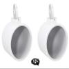 Rockville MAC80W Bundle: (2) White Aluminum 7.7 in Wakeboard Tower Speaker Pod Enclosures, (2) MAC360W 360 Swivel Surface or Tower Mount Clamps, 4-Items view 2