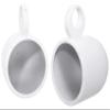 Rockville MAC80W Bundle: (2) White Aluminum 7.7 in Wakeboard Tower Speaker Pod Enclosures, (2) MAC360W 360 Swivel Surface or Tower Mount Clamps, 4-Items view 3