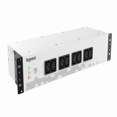19" rack PDU with integrated UPS system 800VA - 480W, 1-phase 230V with 8 x IEC socket strip for 19" racks or power distribution cabinets, bridging time up to max. 15 minutes