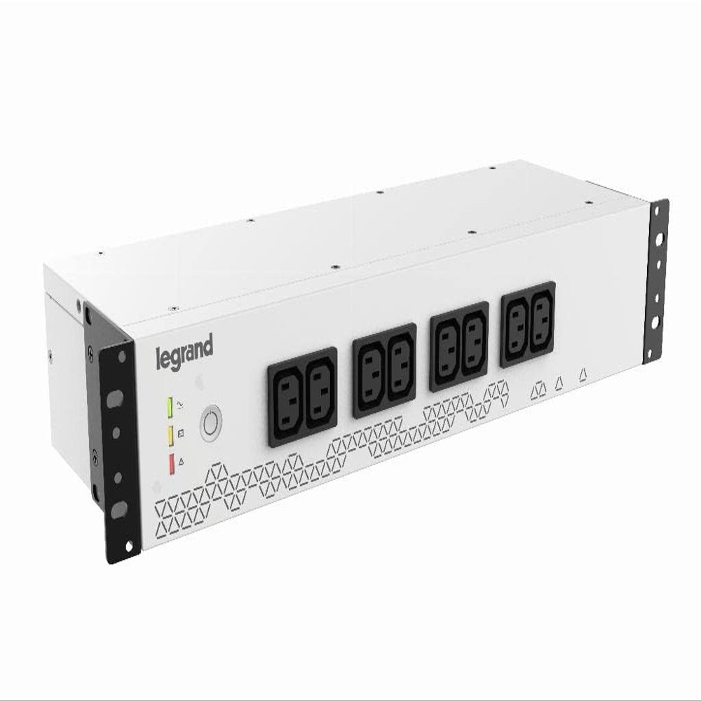 19" rack PDU with integrated UPS system 800VA - 480W, 1-phase 230V with 8 x IEC socket strip for 19" racks or power distribution cabinets, bridging time up to max. 15 minutes
