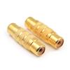 Othmro 2Pcs Push-in Straight RF Coax Connector Adapter Gold RCA Female to RCA Female zinc Alloy Gold-Plated view 1