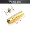Othmro 2Pcs Push-in Straight RF Coax Connector Adapter Gold RCA Female to RCA Female zinc Alloy Gold-Plated view 2