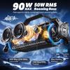 W-KING Bluetooth Speaker, 90W Max Portable Outdoor Speaker Loud, IPX6 Waterproof/50W Deep Bass Subwoofer/40H/EQ/Dual Pairing/TF/AUX, Large Boombox Speakers Bluetooth Wireless for Party/Beach/Jobside view 2