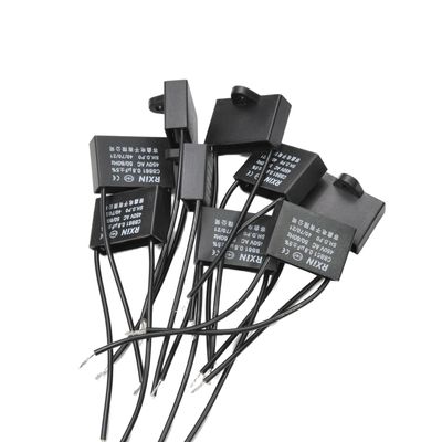 Fielect 10Pcs CBB61 Ceiling Fan Capacitor 0.8uF 450V AC Run Capacitor 2 Wires Metallized Polypropylene Film Capacitors for Electric Ceiling Fan Motor Generator