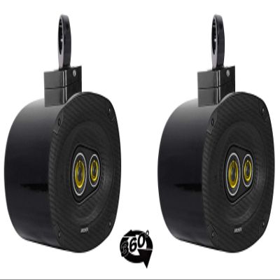 (2) Kicker CSC693 6x9 360 Swivel Black Aluminum Wakeboard Tower Speakers