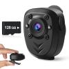 KSADBOSSBO Body Camera with 1080P Recording Spy Hidden Wireless Cam Built-in 64GB Card 1080P Police Recorder Security Cam with Night Vision Dash Cam for Home/Outdoor/Law Enforcement/Cop Guard (64G) view 1