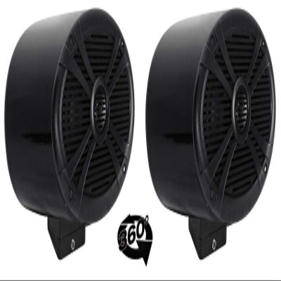 Rockville RMSTS69B Bundle: (2) 6x9 in 1000-Watt 2-Way Waterproof Marine Boat Speakers, (2) MAC69B Aluminum Speaker Pod Enclosures, (2) MAC360B 360-Degree Swivel Surface Mount Clamps, 6-Items
