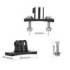 Diyeeni Aluminium Alloy Helmet Mount for GoPro Cameras, Black view 4