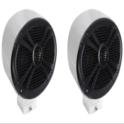 Rockville (2) 6x9 1000w 360 Degree Swivel Chrome Surface Mount Boat Speakers
