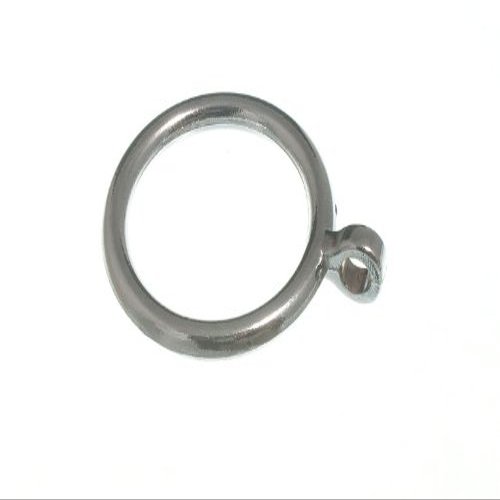 24 x CURTAIN ROD RINGS FIXED EYELET CHROME ID 25mm FITS POLE TO 20mm DIA.