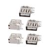 Fielect 15Pcs USB-A Female Socket Jack Connector 4 Pin Back Insert Patch 7.8mm PCB Connector, Repair Replacement Adapter view 1