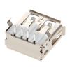 Fielect 20Pcs USB-A Female Socket Jack Connector 4 Pin Bend Foot 90 Degree with Back Cover PCB Connector, Repair Replacement Adapter view 3