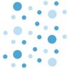 Baby Blue/Ice Blue Vinyl Wall Stickers - 2 & 4 inch Circles (60 Decals) view 3